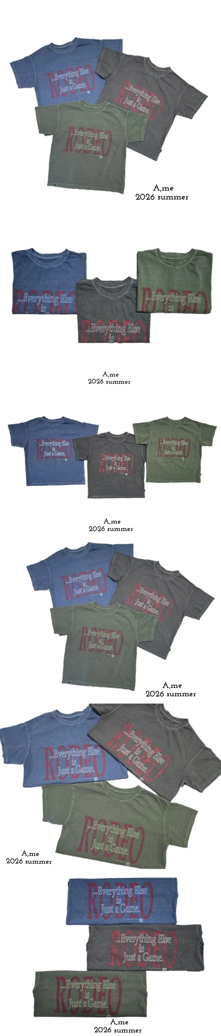 A Me - Korean Children Fashion - #kidsshorts - Rodeo Pigment Short Sleeve Tee - 2