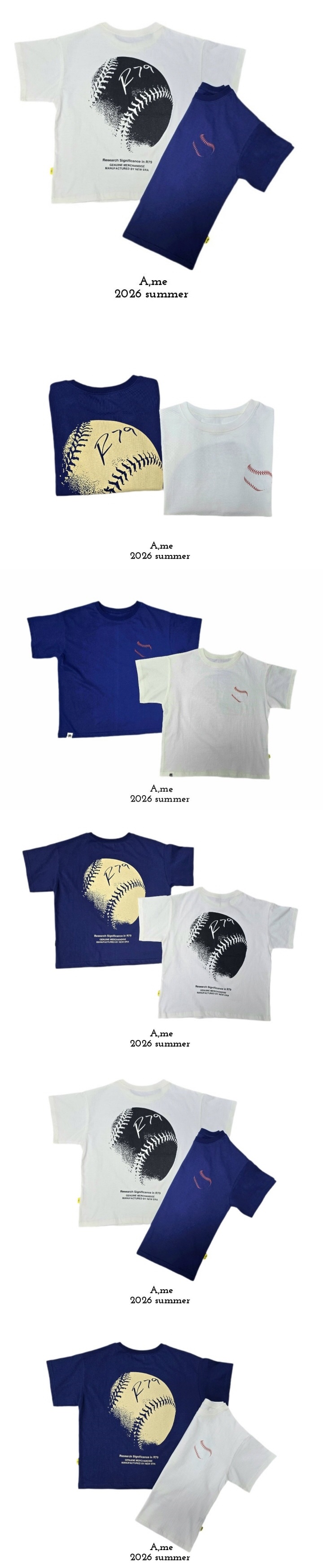 A Me - Korean Children Fashion - #littlefashionista - Baseball Short Sleeve Tee - 2