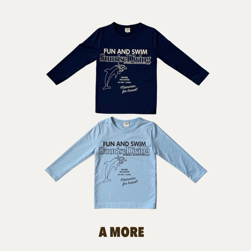 A More - Korean Children Fashion - #fashionkids - Dolphin Swim Tee