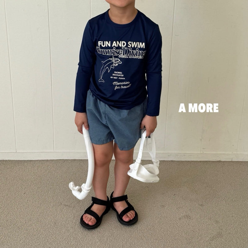 A More - Korean Children Fashion - #kidsshorts - Dolphin Swim Tee - 2