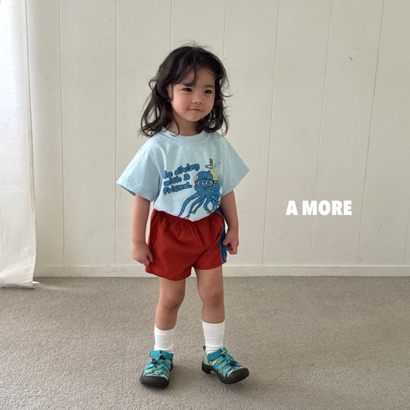 A More - Korean Children Fashion - #kidsshorts - Octopus Tee - 4