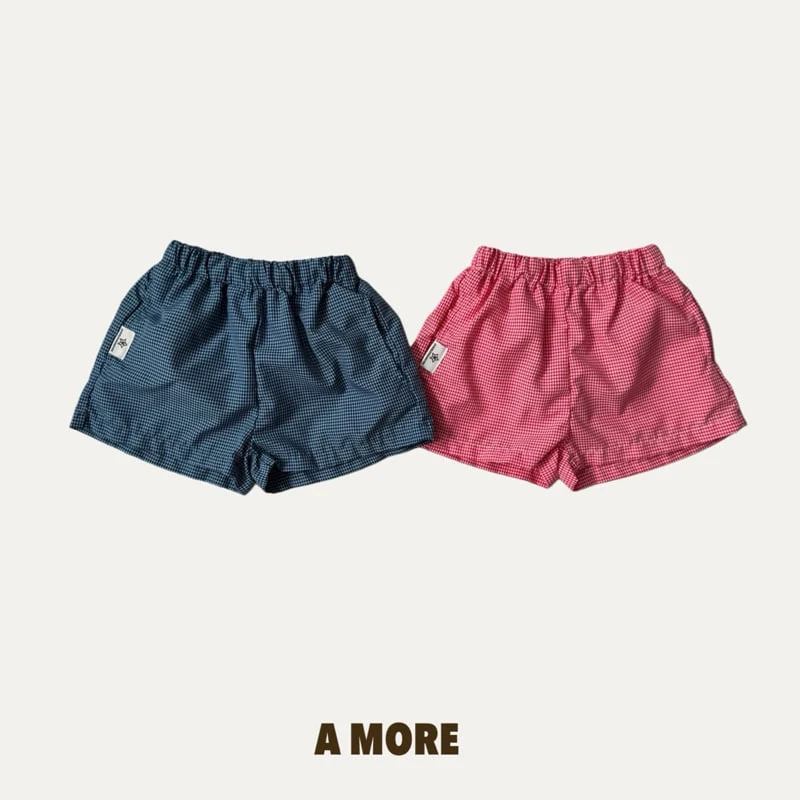 A More - Korean Children Fashion - #kidzfashiontrend - Check Swim Pants