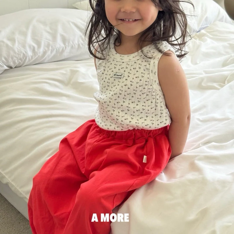 A More - Korean Children Fashion - #stylishchildhood - Flower Sleeveless - 3