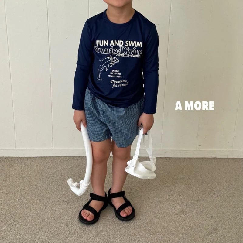 A More - Korean Children Fashion - #todddlerfashion - Check Swim Pants - 7