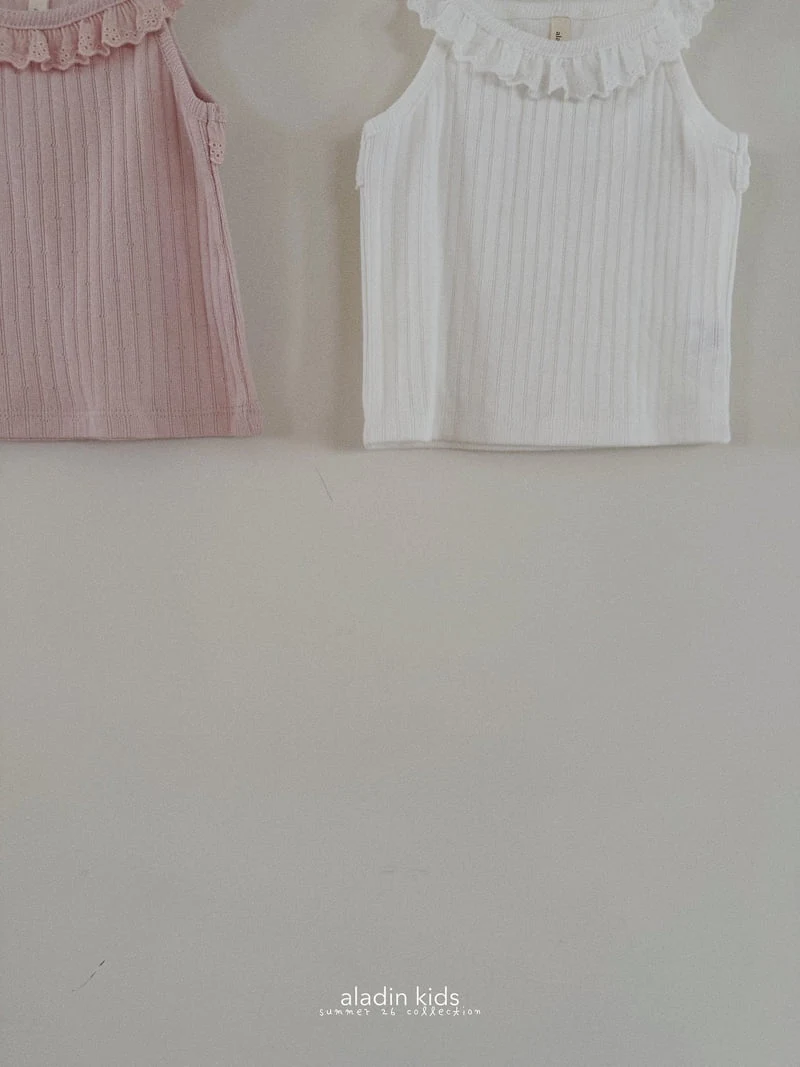 Aladin - Korean Children Fashion - #Kfashion4kids - Lace Strap Sleeveless - 6