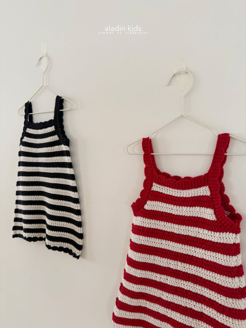 Aladin - Korean Children Fashion - #childofig - Scarf Knit Sleeveless One-piece - 5