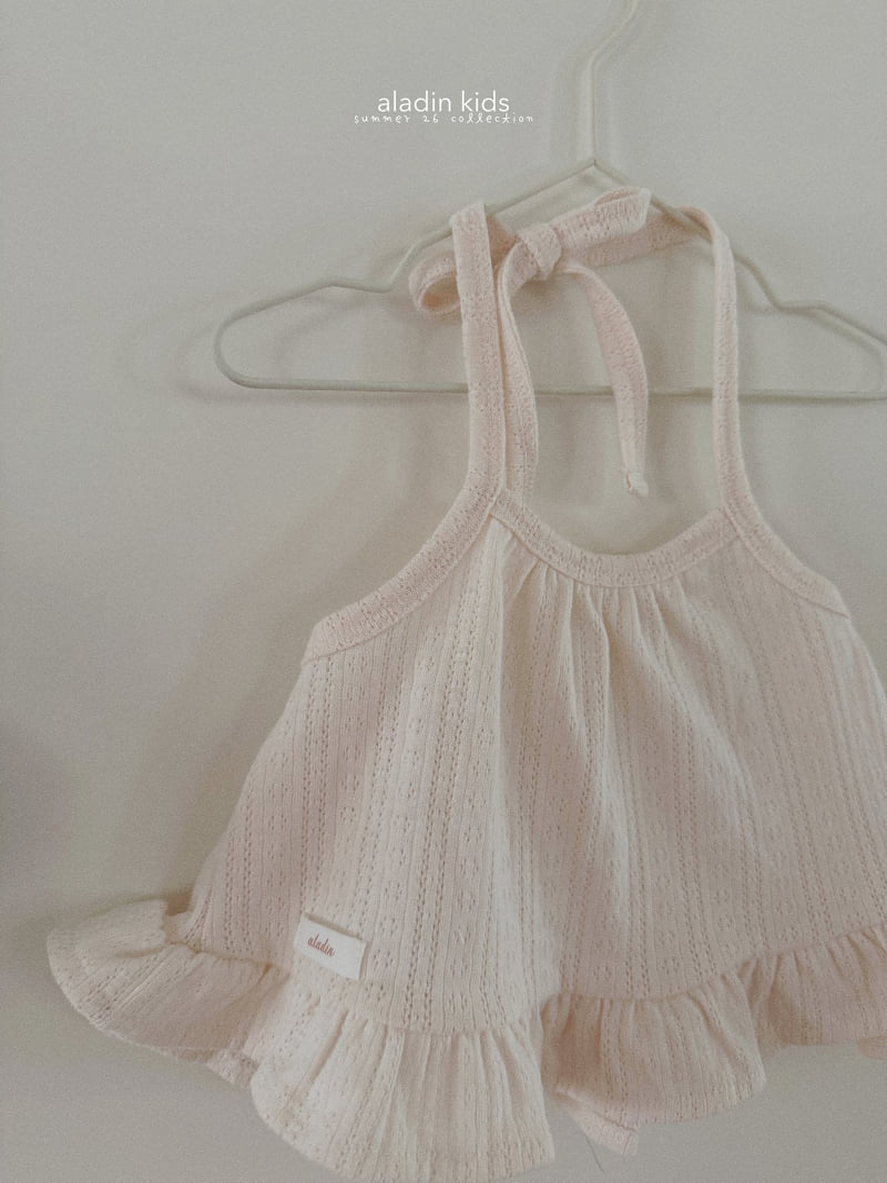 Aladin - Korean Children Fashion - #stylishchildhood - Halter Neck Blouse - 4