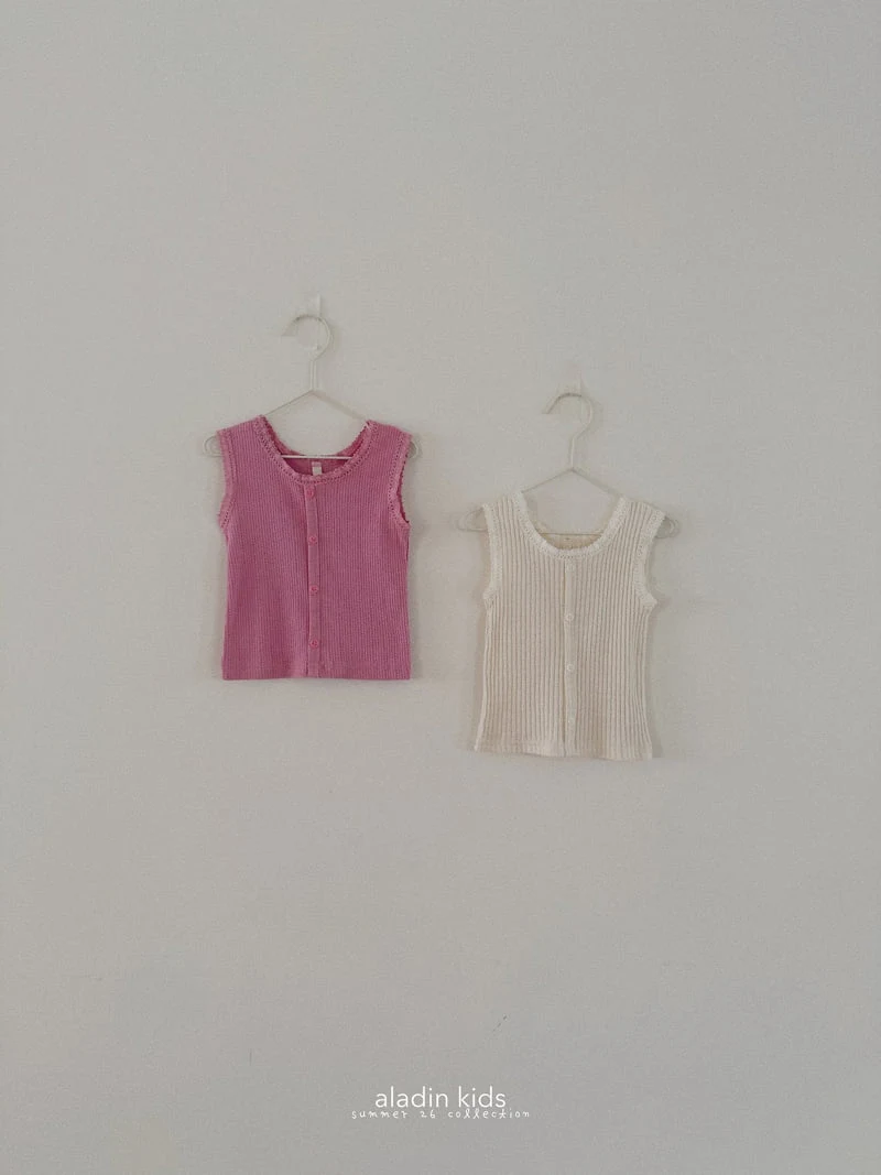 Aladin - Korean Children Fashion - #childofig - Button Lace Sleeveless