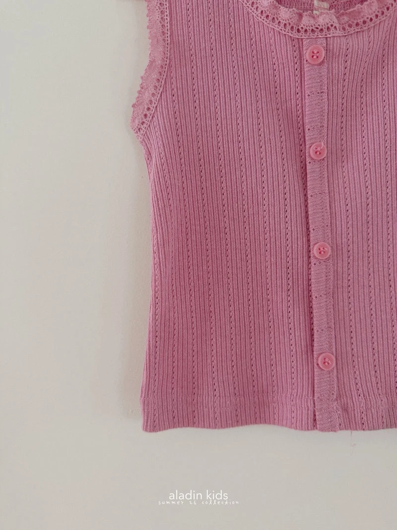 Aladin - Korean Children Fashion - #childrensboutique - Button Lace Sleeveless - 2