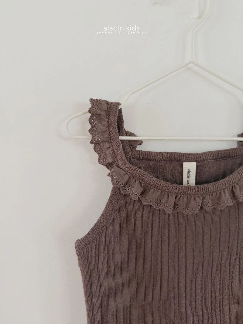 Aladin - Korean Children Fashion - #fashionkids - Lace Strap Sleeveless - 2