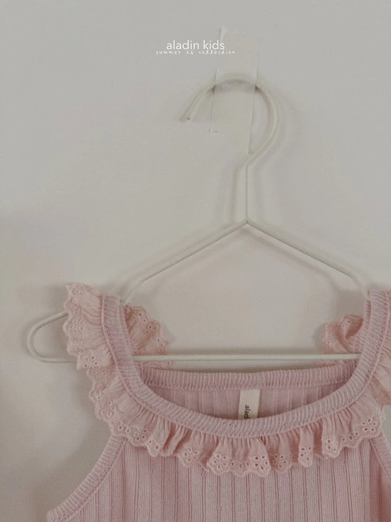 Aladin - Korean Children Fashion - #kidsshorts - Lace Strap Sleeveless - 3