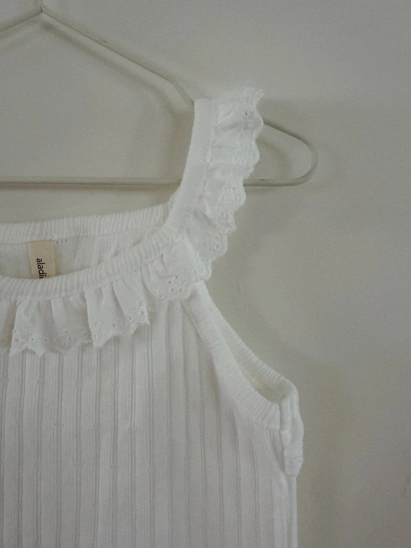 Aladin - Korean Children Fashion - #kidsshorts - Lace Strap Sleeveless - 4