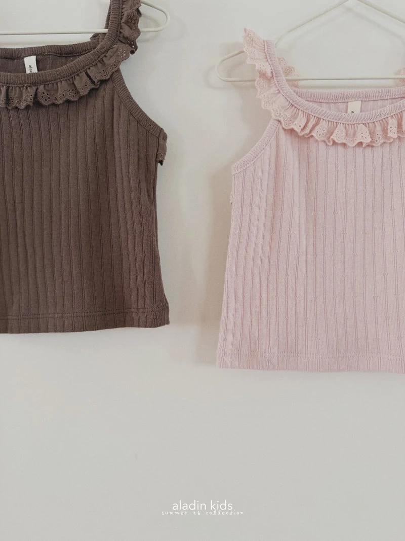 Aladin - Korean Children Fashion - #kidzfashiontrend - Lace Strap Sleeveless - 5