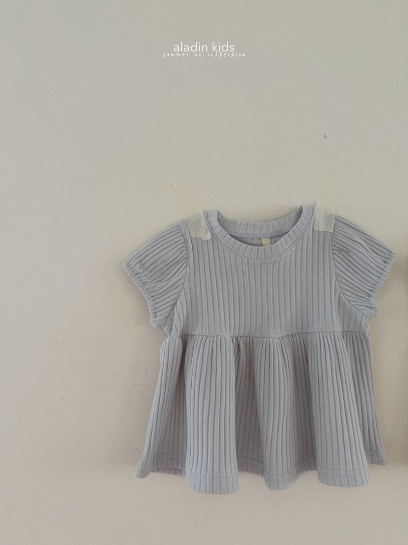 Aladin - Korean Children Fashion - #kidzfashiontrend - Signature Ribbed Blouse - 2