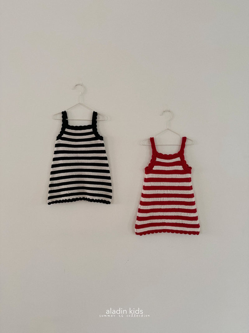 Aladin - Korean Children Fashion - #prettylittlegirls - Scarf Knit Sleeveless One-piece