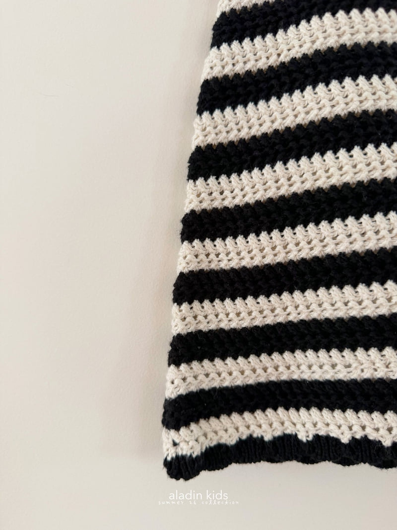 Aladin - Korean Children Fashion - #toddlerclothing - Scarf Knit Sleeveless One-piece - 3