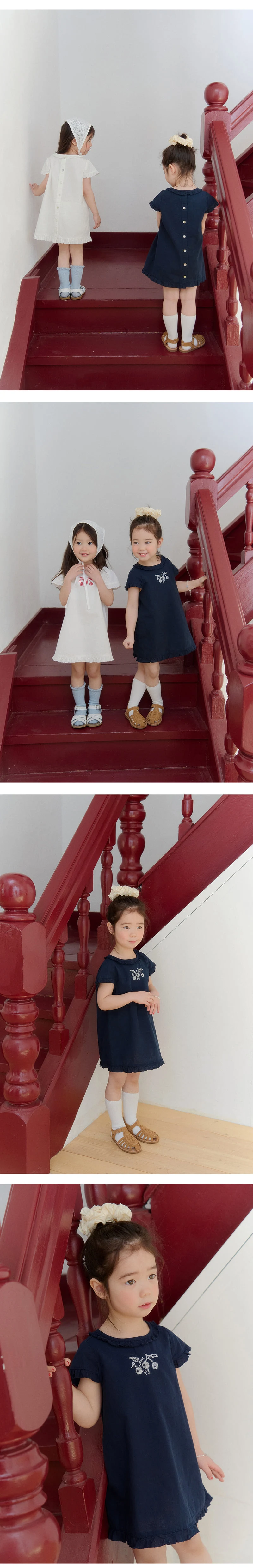 Amber - Korean Children Fashion - #childofig - Cherry Frill One-piece - 4