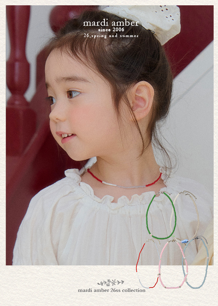 Amber - Korean Children Fashion - #kidzfashiontrend - Raffine Beads Necklace
