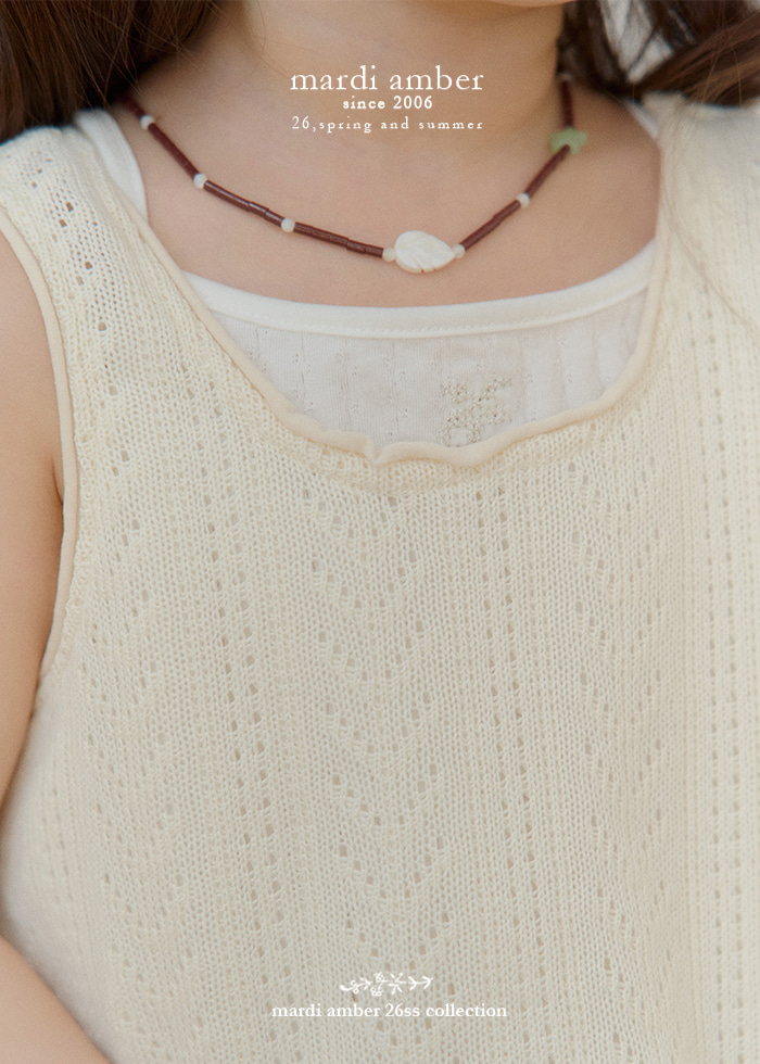 Amber - Korean Children Fashion - #magicofchildhood - Amandier Beads Necklace