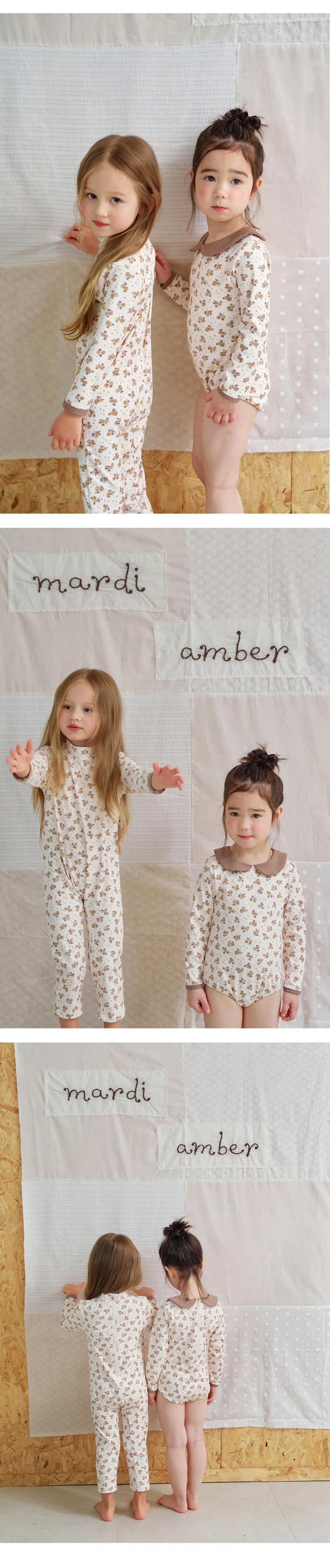 Amber - Korean Children Fashion - #magicofchildhood - Sweet Collar One-piece Rashguard - 6