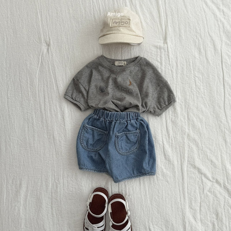 Amigo - Korean Children Fashion - #Kfashion4kids - Round Denim Pants - 7
