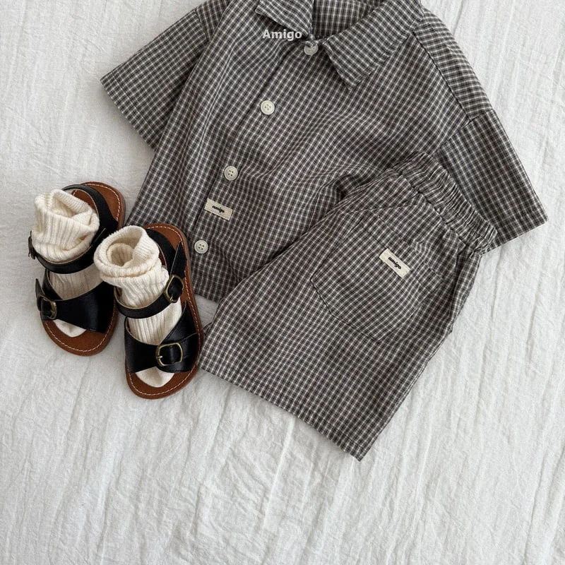 Amigo - Korean Children Fashion - #childrensboutique - Swing Check Pants - 10