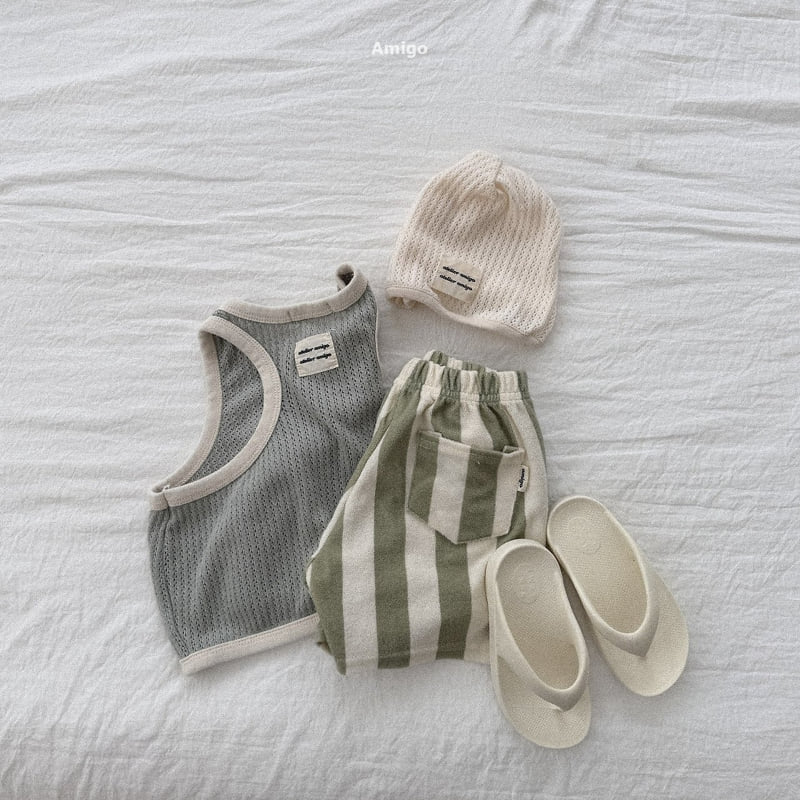 Amigo - Korean Children Fashion - #designkidswear - Rain Jacquard Sleeveless - 9