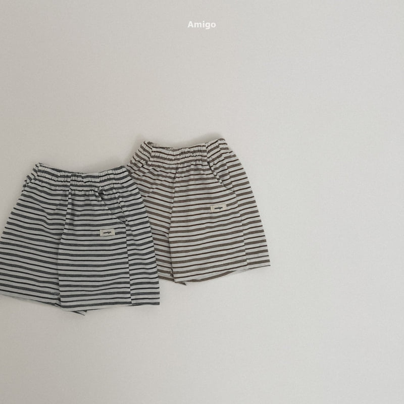 Amigo - Korean Children Fashion - #designkidswear - Cream Stripe Pants - 8