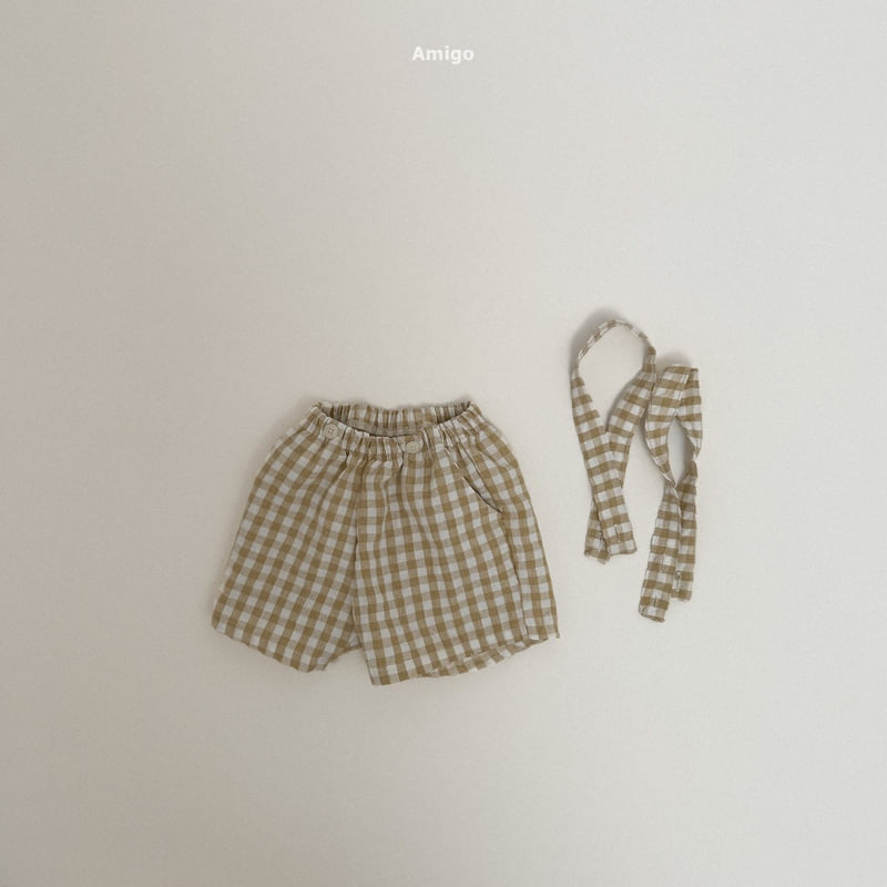 Amigo - Korean Children Fashion - #discoveringself - Check Suspender Pants - 8