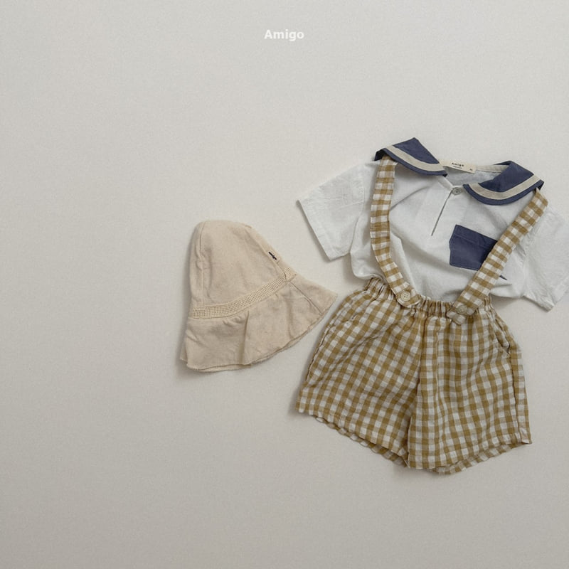 Amigo - Korean Children Fashion - #fashionkids - Check Suspender Pants - 9