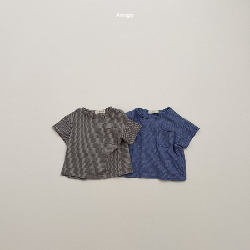 Amigo - Korean Children Fashion - #fashionkids - Pin Stripe Tee