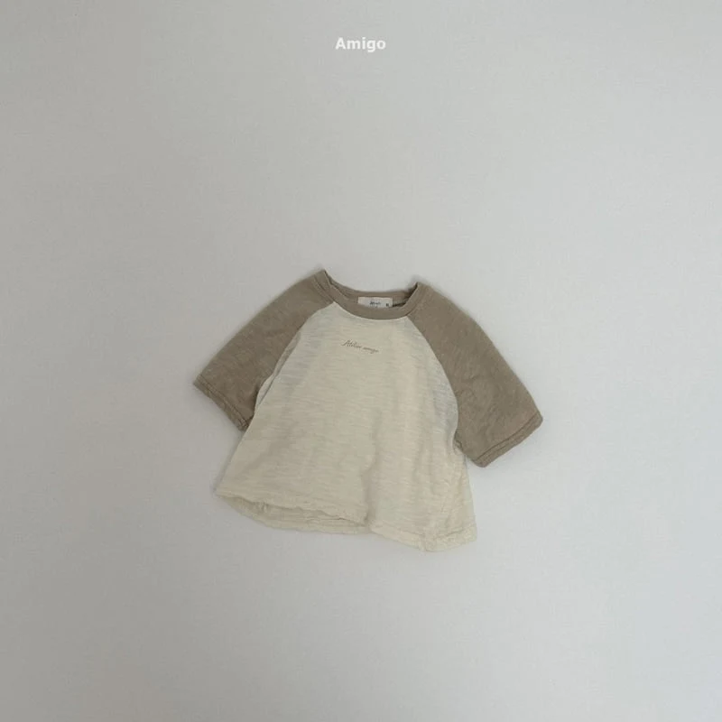 Amigo - Korean Children Fashion - #kidsshorts - Slub Raglan Tee - 2