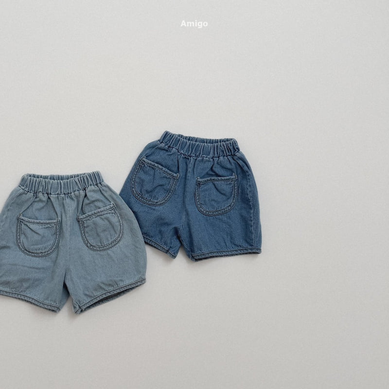 Amigo - Korean Children Fashion - #kidsstore - Round Denim Pants - 5