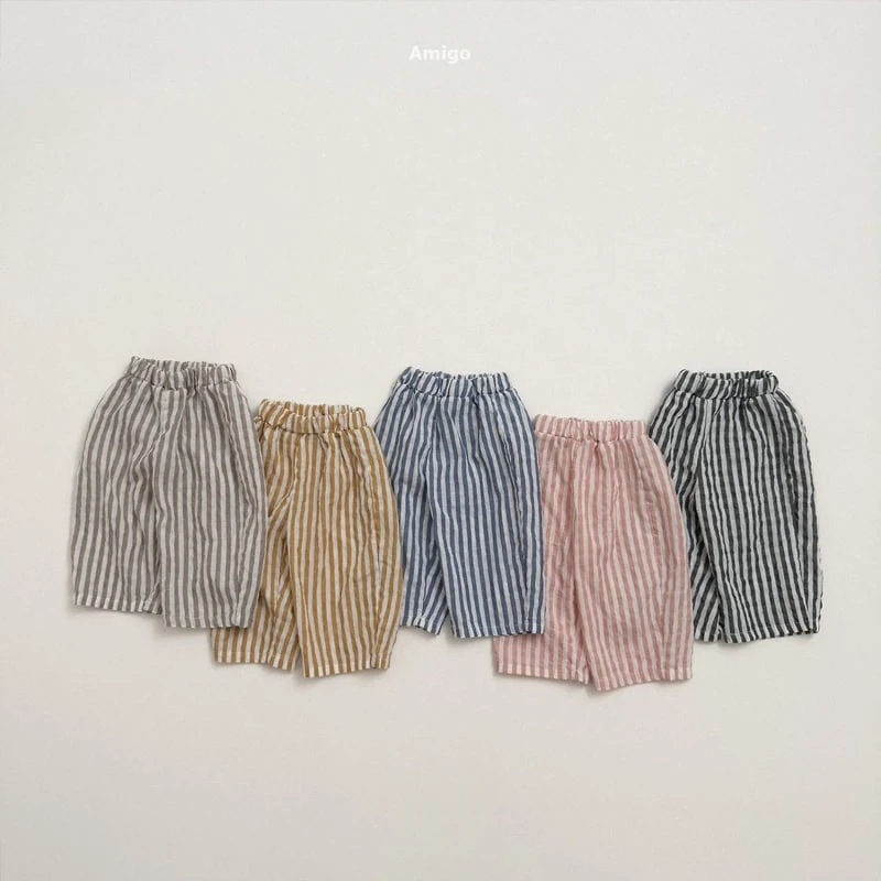 Amigo - Korean Children Fashion - #kidsstore - Flowy Stripe Pants