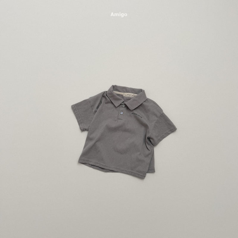 Amigo - Korean Children Fashion - #kidsshorts - Snowflake Collar Tee - 4