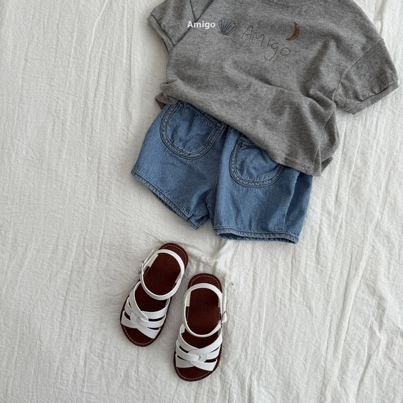 Amigo - Korean Children Fashion - #kidzfashiontrend - Round Denim Pants - 6
