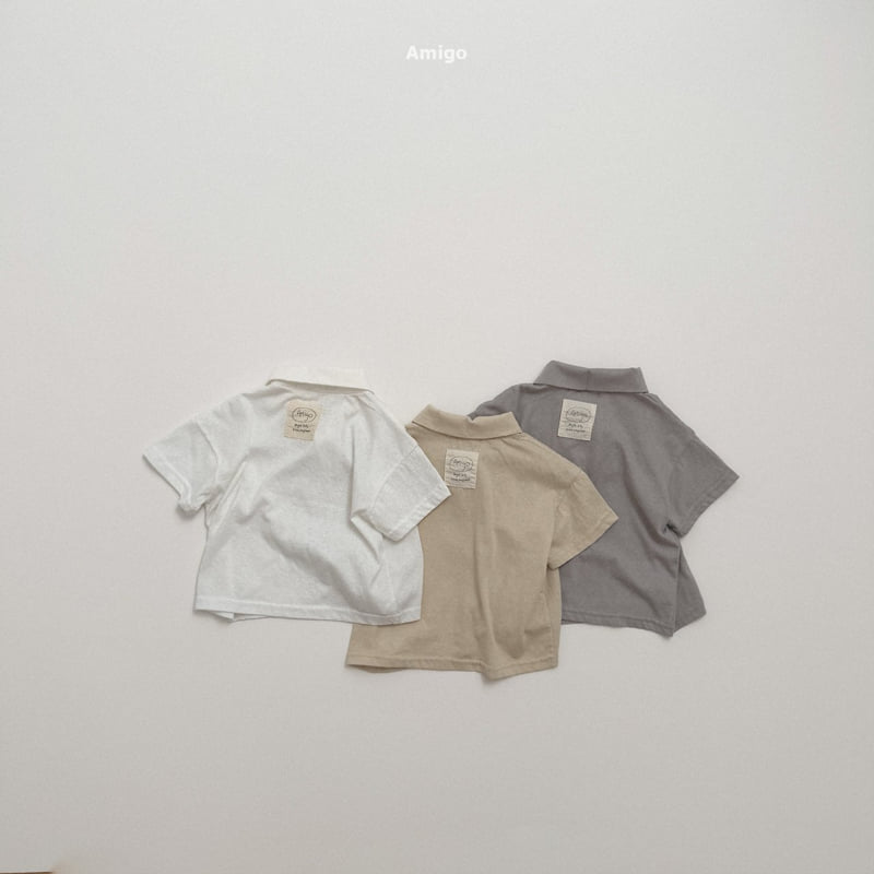 Amigo - Korean Children Fashion - #littlefashionista - Snowflake Collar Tee - 7