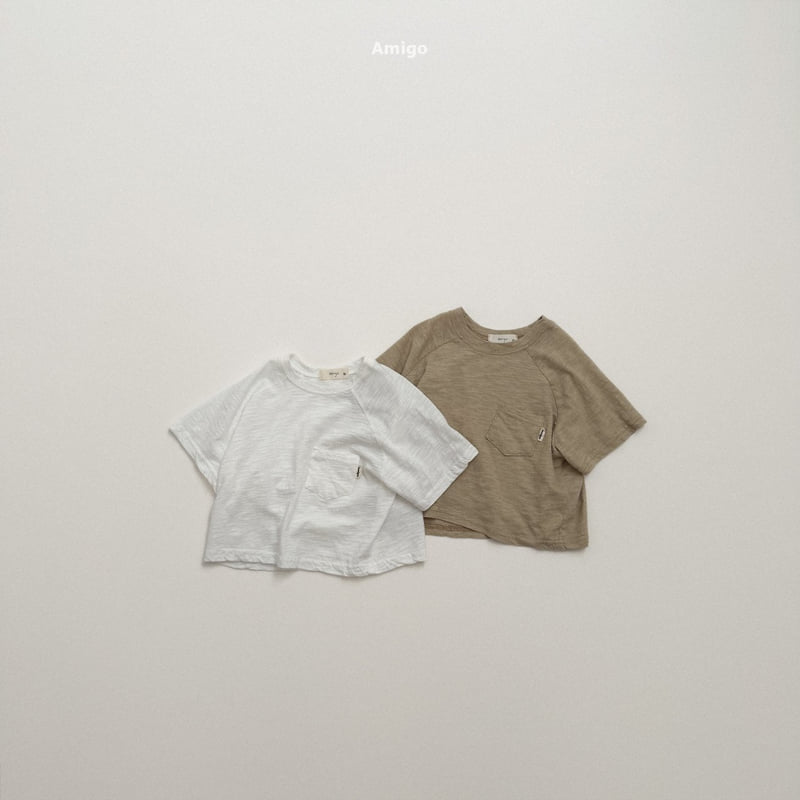 Amigo - Korean Children Fashion - #magicofchildhood - Pocket Raglan Tee