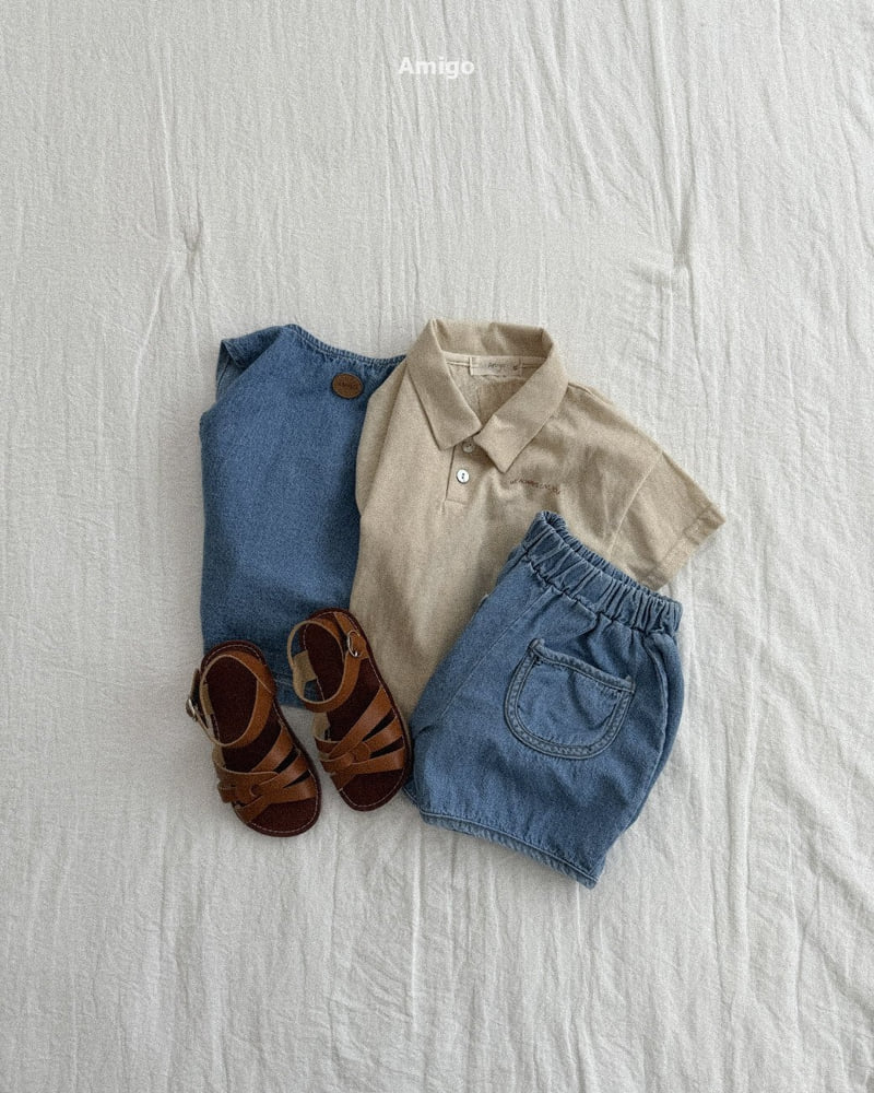 Amigo - Korean Children Fashion - #magicofchildhood - Round Denim Pants - 9