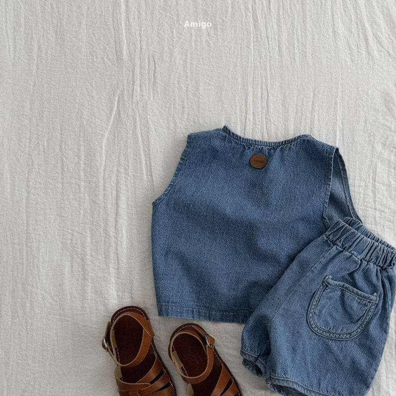 Amigo - Korean Children Fashion - #prettylittlegirls - Round Denim Pants - 11