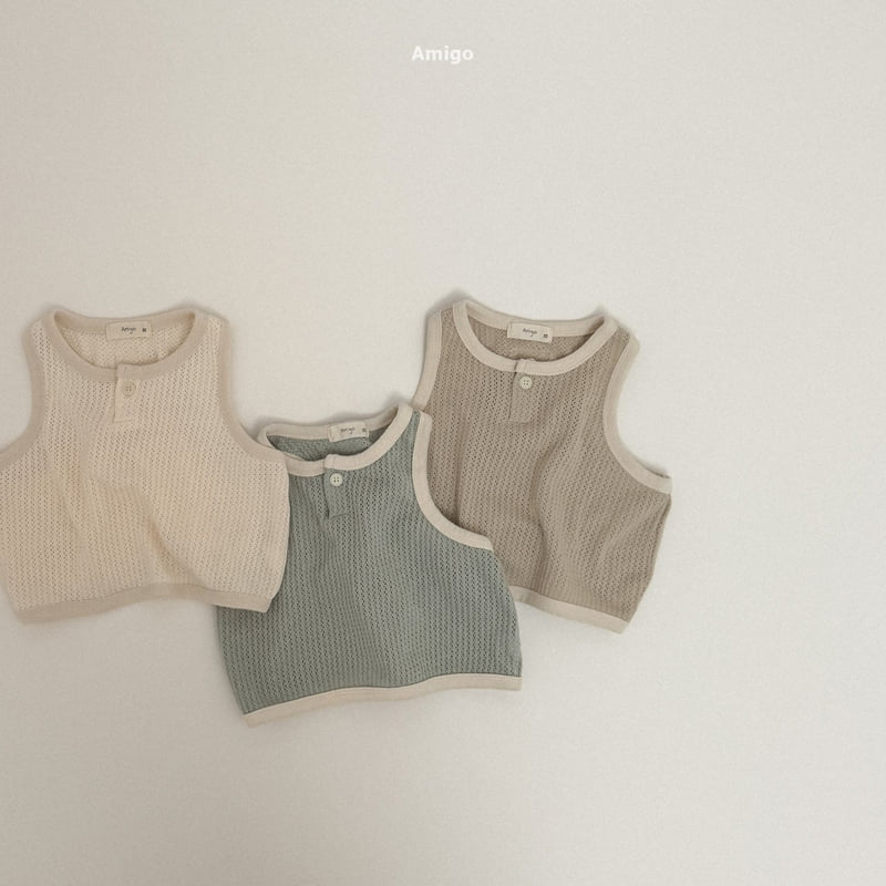Amigo - Korean Children Fashion - #stylishchildhood - Rain Jacquard Sleeveless - 6