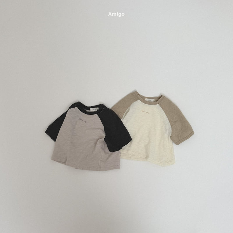 Amigo - Korean Children Fashion - #todddlerfashion - Slub Raglan Tee - 10