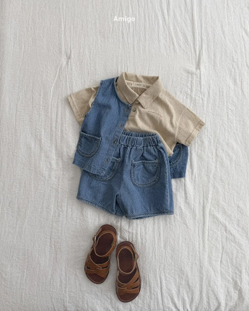Amigo - Korean Children Fashion - #todddlerfashion - Snowflake Collar Tee - 11
