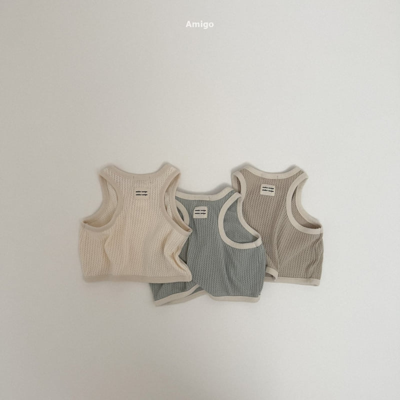 Amigo - Korean Children Fashion - #toddlerclothing - Rain Jacquard Sleeveless - 5