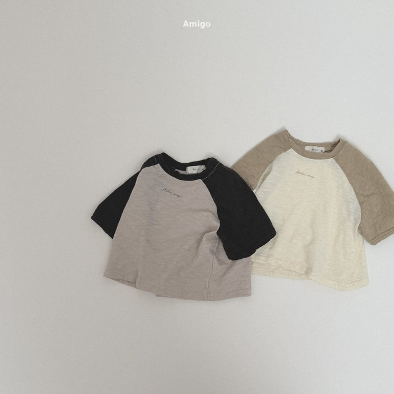 Amigo - Korean Children Fashion - #toddlerclothing - Slub Raglan Tee - 11