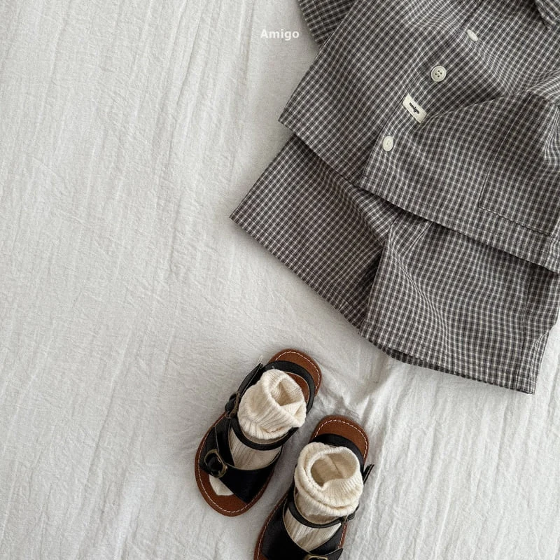 Amigo - Korean Children Fashion - #toddlerclothing - Swing Check Pants - 7