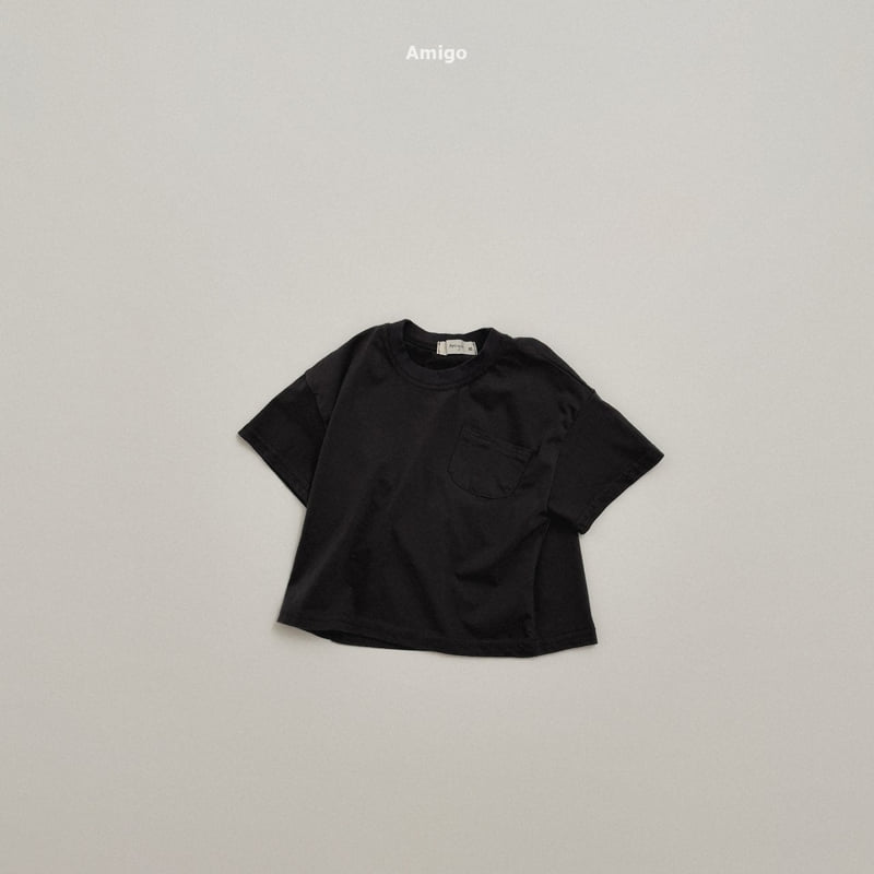 Amigo - Korean Children Fashion - #toddlerclothing - Vanilla Pocket Tee - 5