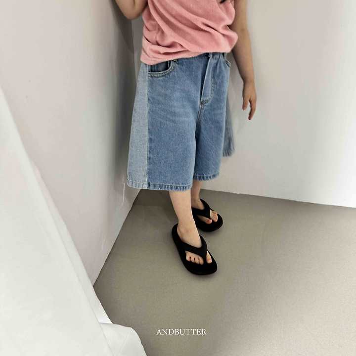 Andbutter - Korean Children Fashion - #Kfashion4kids - Cat Bermuda Denim Pants - 10