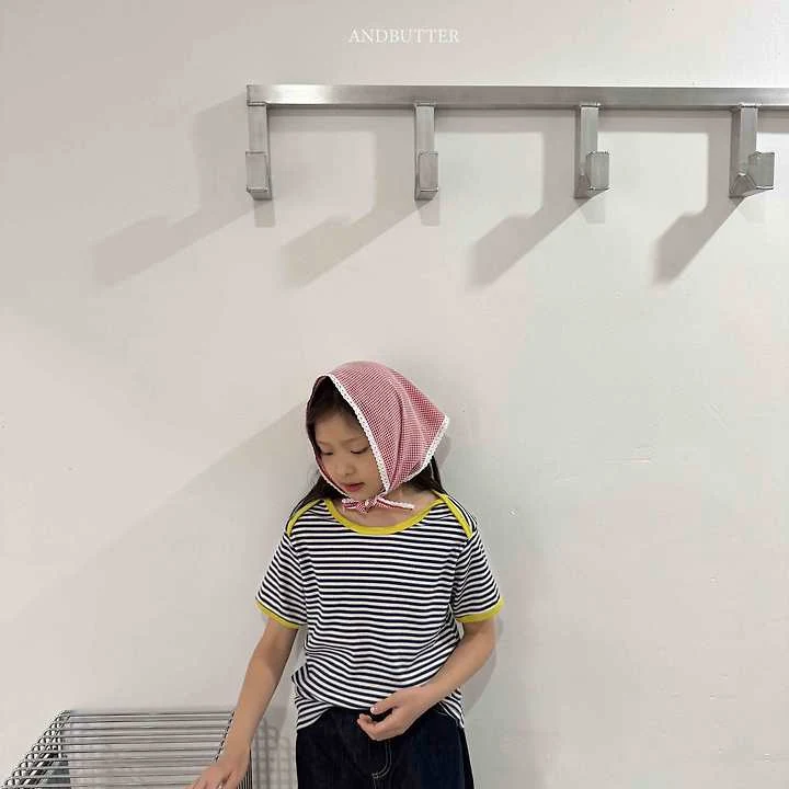 Andbutter - Korean Children Fashion - #Kfashion4kids - Boat Neck Mix Tee - 8