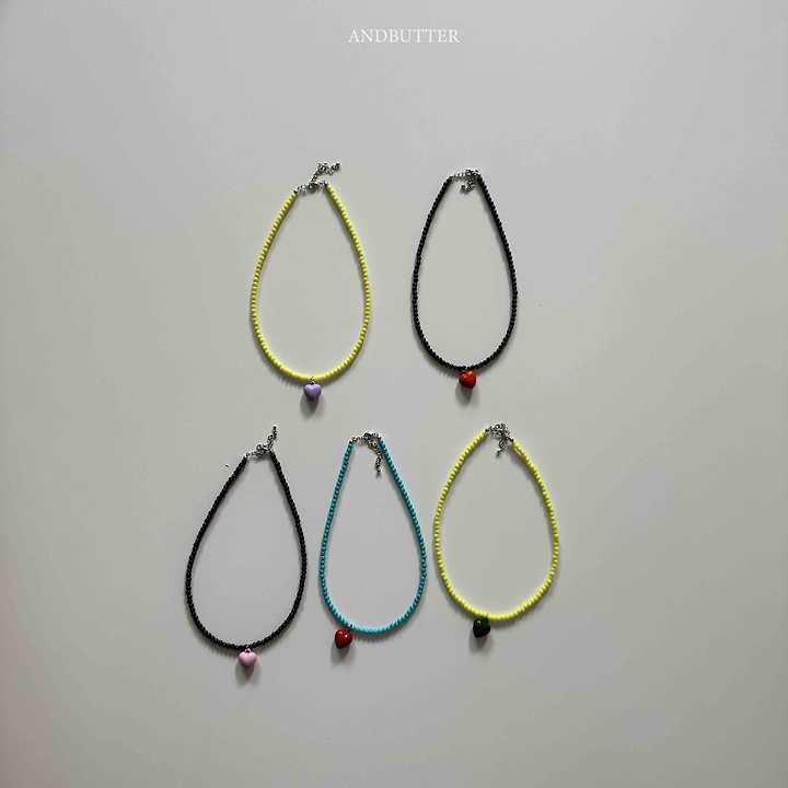 Andbutter - Korean Children Fashion - #Kfashion4kids - Heart Necklace